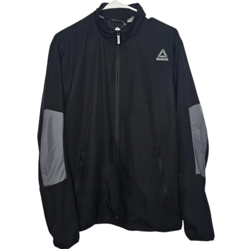 Reebok Training Jacket Size MD Mesh Full Zip Techwear Athletic Lightweight - Image 1 of 3
