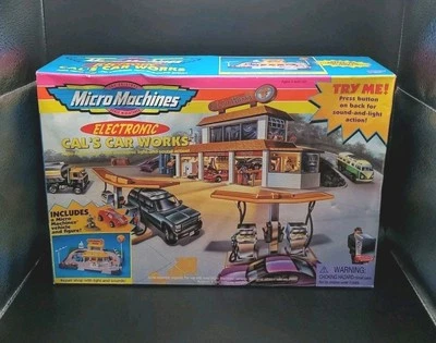 Micro Machines Electronic Cal's Car Works Auto Repair Shop Light & Sound Rare - Image 1 of 4
