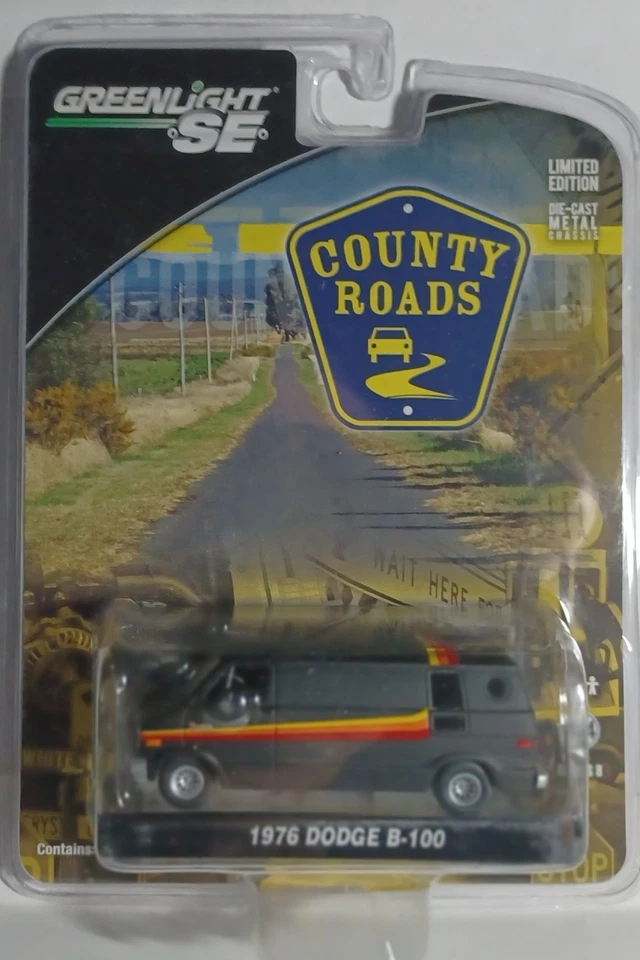Dodge B-100 2013 Greenlight SE County Roads serie 8 1976 difícil de encontrar variación de color Foto 1 de 1