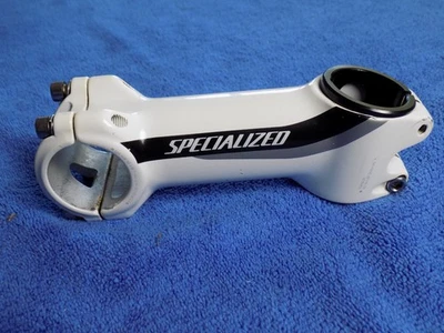 SPECIALIZED STEM 100MM  31.8MM BAR  -8/+16 DEG RISE 1-1/8 WHITE ALLOY USED EXCEL - Image 1 of 4