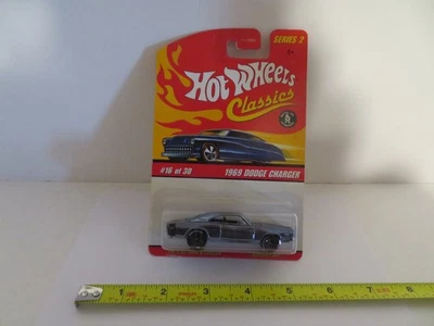 Hot Wheels Classics Series 2 #16 1969 Dodge Charger Black? 2005 MOC - Image 1 of 4