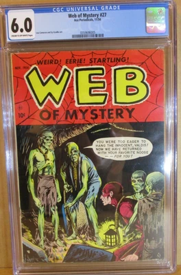 Web of Mystery 27 CGC 6.0 Zombie Hangman Noose ACE 1954 Horror Cameron0359696005 - Image 1 of 4