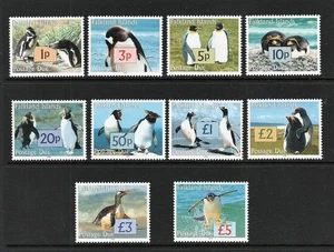 FALKLAND ISLANDS  2005  BIRDS  PENGUINS POSTAGE DUES   SET OF 10  MNH - Picture 1 of 1
