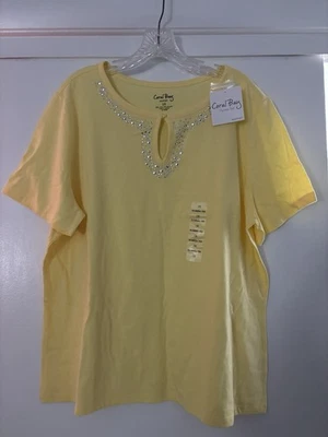 Coral Bay Sunshine女式1X全新带标签T恤 — 第 1/4 张图片