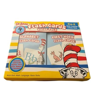 Dr. Seuss Flash Cards 4 Boxes Pre-K 1st Words Alphabet Colors Numbers Shapes - Picture 1 of 2