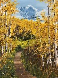 PINTURA DE PAISAJE MONTAÑA RÍO PARQUE ESTES COLORADO firmado por M.HART PINTURA AL ÓLEO A BORDO - Imagen 1 de 9