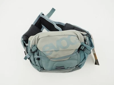 New! Evoc Hip Pack Pro 3 Hydration Pack + 1.5L Bladder Stone Gray One Size  - Image 1 of 4