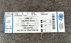 Jase Richardson NBA Debut Ticket Stub Orlando Magic Paper Jason 25 Michigan 2025 - Picture 1 of 5