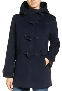 $360 NWT PENDLETON SzXS ROSLYN WATERPROOF LAMBSWOOL BLEND HOODED COAT BLUE NAVY - Imagen 1 de 5