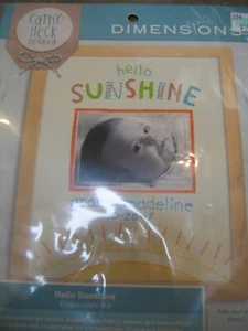 HELLO SUNSHINE Birth Announcement EMBROIDERY KIT 8 X 10 Dimensions NIP - Picture 1 of 1
