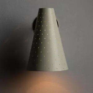 Pair Of Mid Century Vintage Wall Sconce Handmade Gray Shade Modern Wall Light - Picture 1 of 4