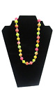 VIVA BEADS  Classic Siler Ball Stretch -  Multi-Colored  -  Necklace  22"  - NEW