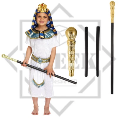Boys Fancy Dress Costume White Egyptian Pharaoh  Outfit Kids School Book Week  - Image 1 of 3