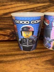 The Lego Movie 2014 McDonalds 3D Cups set Of 2 Warner Brothers Wyldstyle As Pict - Picture 1 of 9