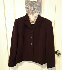 WORTHINGTON 4 Button Suit in Eggplant 8 Jacket, 10 Long Skirt Career - Picture 1 of 12
