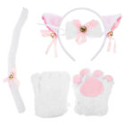  Cat Cosplay Costume Tail Prop Role Plush Paw Gloves Clothing Set