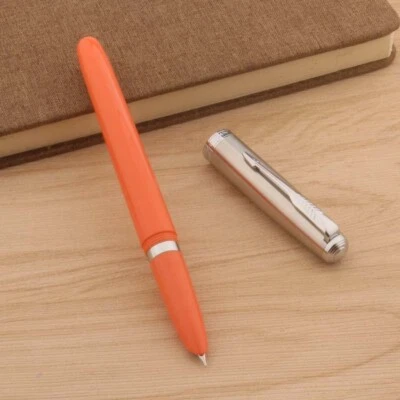 Pluma Estilográfica Jinhao Classic 86 ESTUDIANTE Naranja Pluma Flecha Plata Regalo Foto 1 de 3