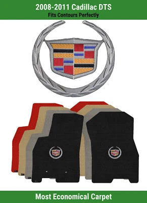 Alfombrillas delanteras Lloyd Velourtex para Cadillac DTS '08-11 con escudo plateado Cadillac 1 Foto 1 de 4