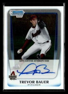 2011 Bowman Draft Picks Prospects Trevor Bauer Chrome Autograph Auto FX3109 - Picture 1 of 2
