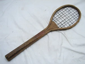 Früher kleiner Tennisschläger Badminton/Squash/Racquetball Holz Verkäufer Muster - Bild 1 von 6