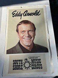 Vintage Eddy Arnold Genuine 1980 Concert Poster South Shore Music Circus - Picture 1 of 3