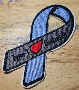 Ribbon Diabetes - Awareness - Iron On/Sew On Patch 10455 - Picture 1 of 1