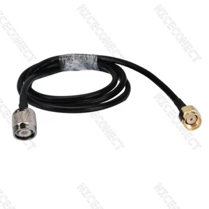 Cavo treccia antenna 1,5 m RP-SMA maschio (pin femmina) a TNC maschio KSR195 WIFI - Foto 1 di 2