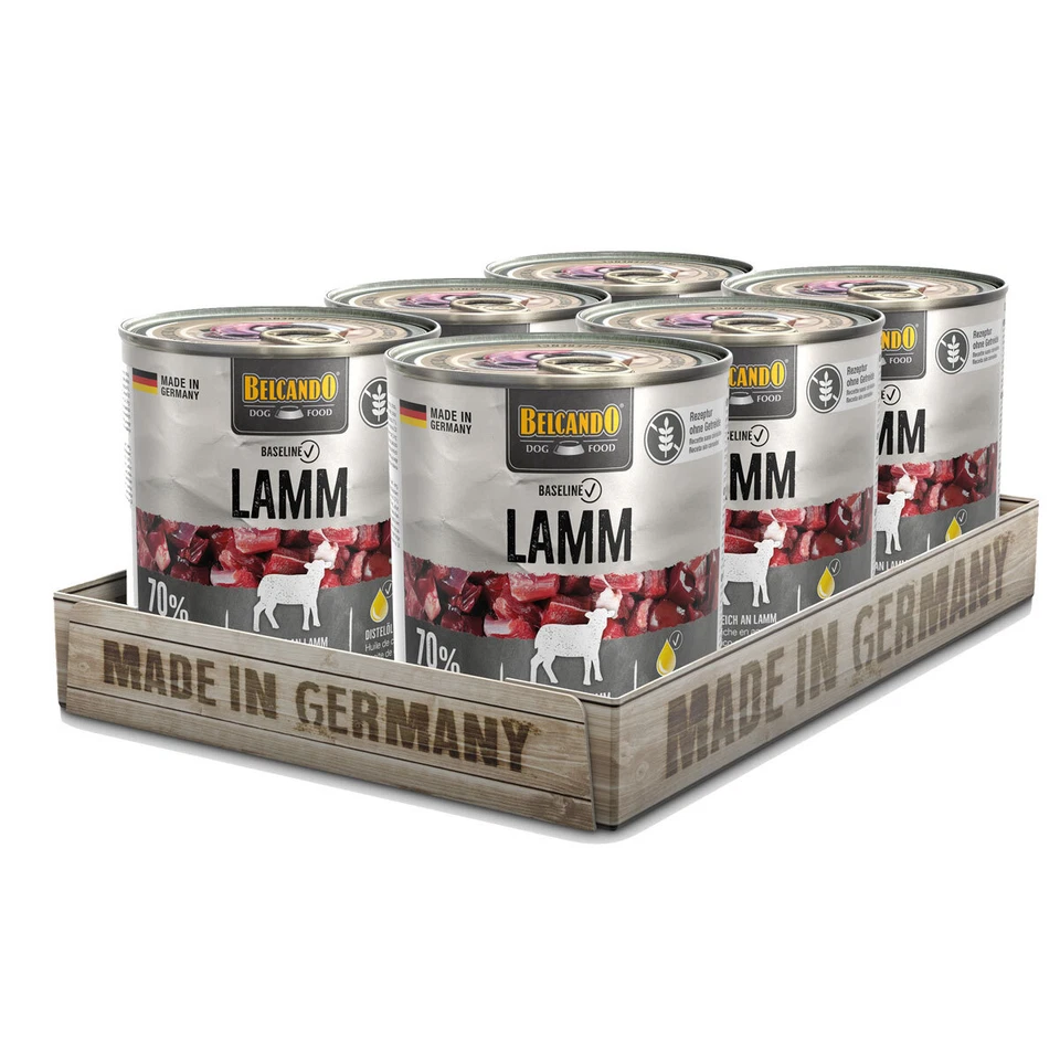 6 x 800 g Belcando Baseline Lamm Nassfutter Hund Hundefutter Dog Getreidefrei - Bild 1 von 1