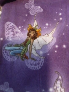 Fabric Fairies On Butterflies Fleece 24 1/2 L X 60 W Multicolor - Picture 1 of 4