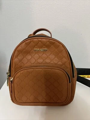 Mini mochila Steve Madden BBLogo marrón coñac nueva con etiquetas Foto 1 de 4