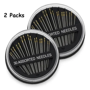 Hand Sewing Needles Assorted Sizes 2 x Packs of 30 - Picture 1 of 7