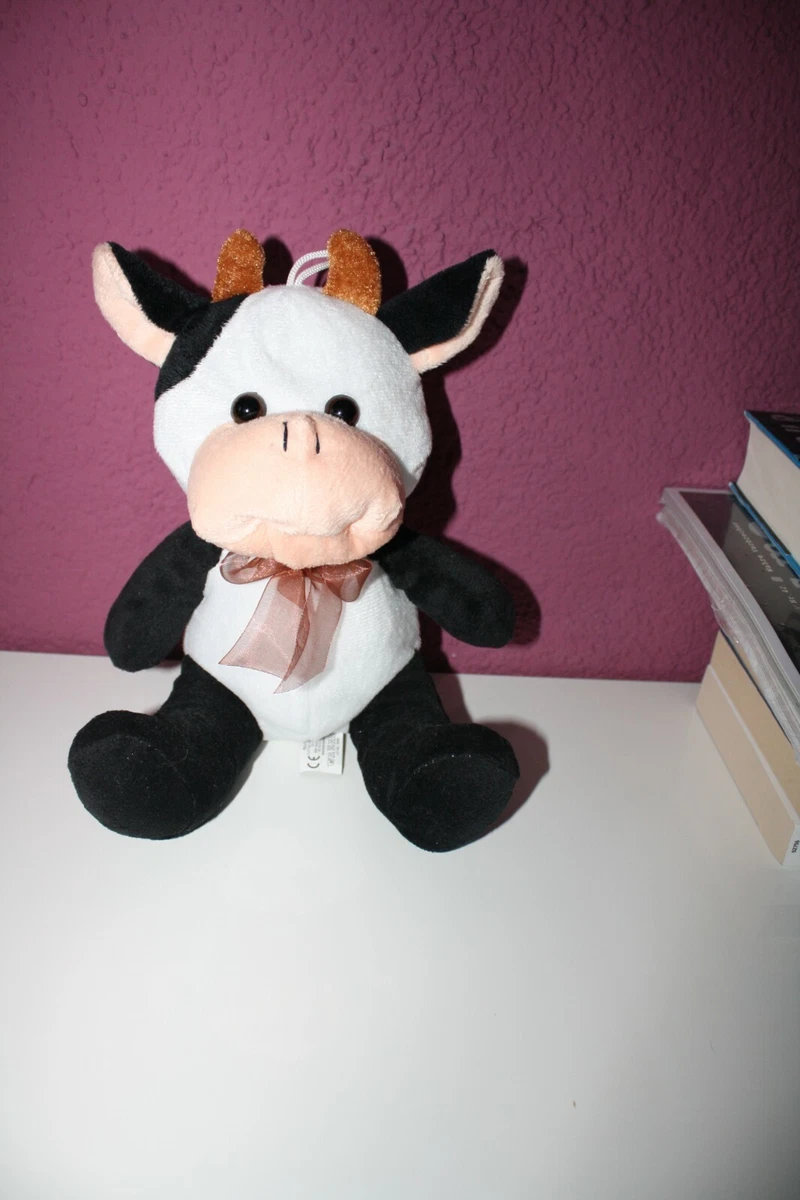 Kuscheltier Kuh Schwarz-weiß – Weiches Plüschtier Als Kissen, 25 Cm, Für Kinder & Babys