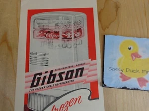 Gibson Freezer Shelf Refrigerator Magazine Ad Print 1945 Moist Chiller Lockers - Picture 1 of 3