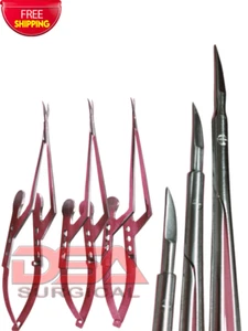 Kamiyama Micro Scissors 16,18,20cm For Neurosurgery Bayonet Handle German A+ - Picture 1 of 3