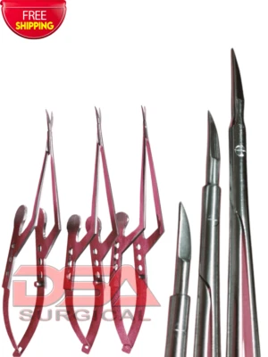 Kamiyama Micro Scissors 16,18,20cm For Neurosurgery Bayonet Handle German A+ - Image 1 of 3