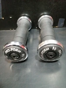 PROFORM 2 LB Dumbbell Set - 4 pounds total - Pro Form - Rubber Grip - Chrome - Picture 1 of 12