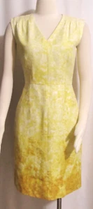 NEW Womens Ladies ANTONIO MILANI Yellow Lined Sleeveless Dress 4 Orig $189 - Picture 1 of 5