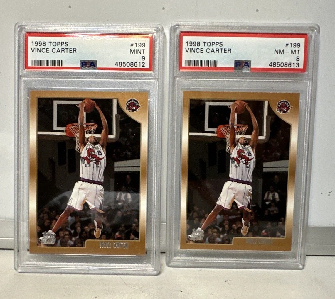 Toronto Raptors Vince Carter Rookie Basketball Topps Trading Cards