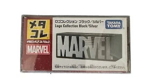 Takara Tomy Marvel Metal Logo Collection Black / Silver New Boxed - Picture 1 of 2