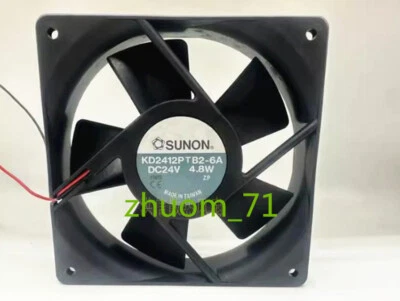 1PC SUNON KD2412PTB2-6A 24V 4.8W 12CM 12025 Inverter cooling fan - Image 1 of 3