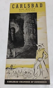 Carlsbad New Mexico The Cavern City Tourist Travel Brochure Vintage 1950s - Picture 1 of 4