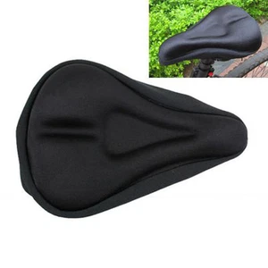 Sillines de Ciclismo Cubierta de Asiento de Bicicleta 3D Gel Silicona Sillín Suave Negro - Imagen 1 de 4