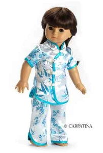 Doll Clothes 18" Chinese Bamboo Pajamas Brocade SB0002N Carpatina Fits AG Dolls - Picture 1 of 4