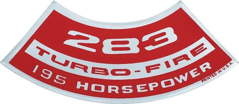 283 195-HP Turbo-Fire Air Cleaner Decal Chevy Small Block Sticker - Image 1 of 1