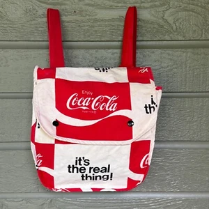 Vintage Coca-Cola Backpack Bag Advertising Logo "It's The Real Thing" 1970s - Picture 1 of 19