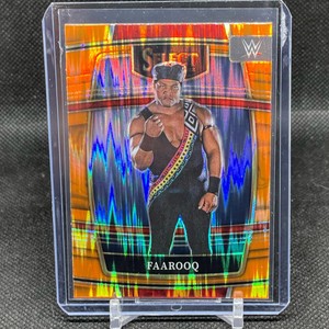 FAAROOQ 2022 Panini Select WWE Orange Flash Prizm Legend #77