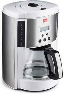 Melitta Aroma Enhance Drip Coffee Maker with Glass Carafe, 10 Cups - White---