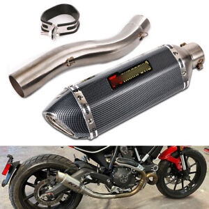 For Ducati Monster 797 Scrambler Slip-on Exhaust Set 51mm Muffler Pipe Steel Tip
