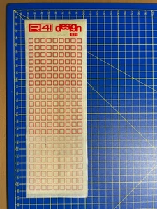 R41 DESIGN 531 - QUADRATO ROSSO mm.7 - TRASFERIBILI A SECCO - Picture 1 of 1