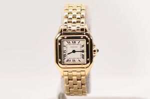 Cartier Panthere Ladies Watch 22mm Yellow Gold Box & Cartier Service